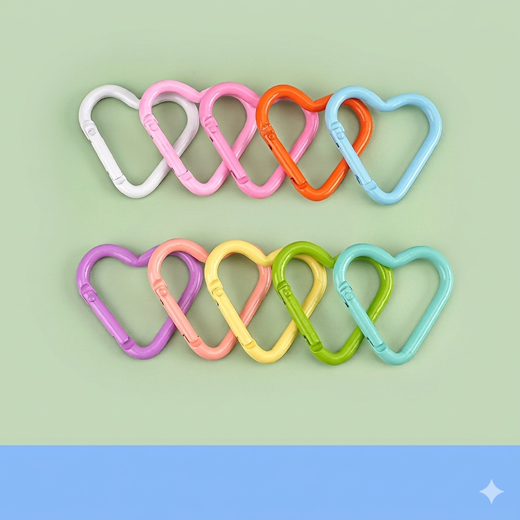 Heart / Pawbone Spring Clip(10pc)