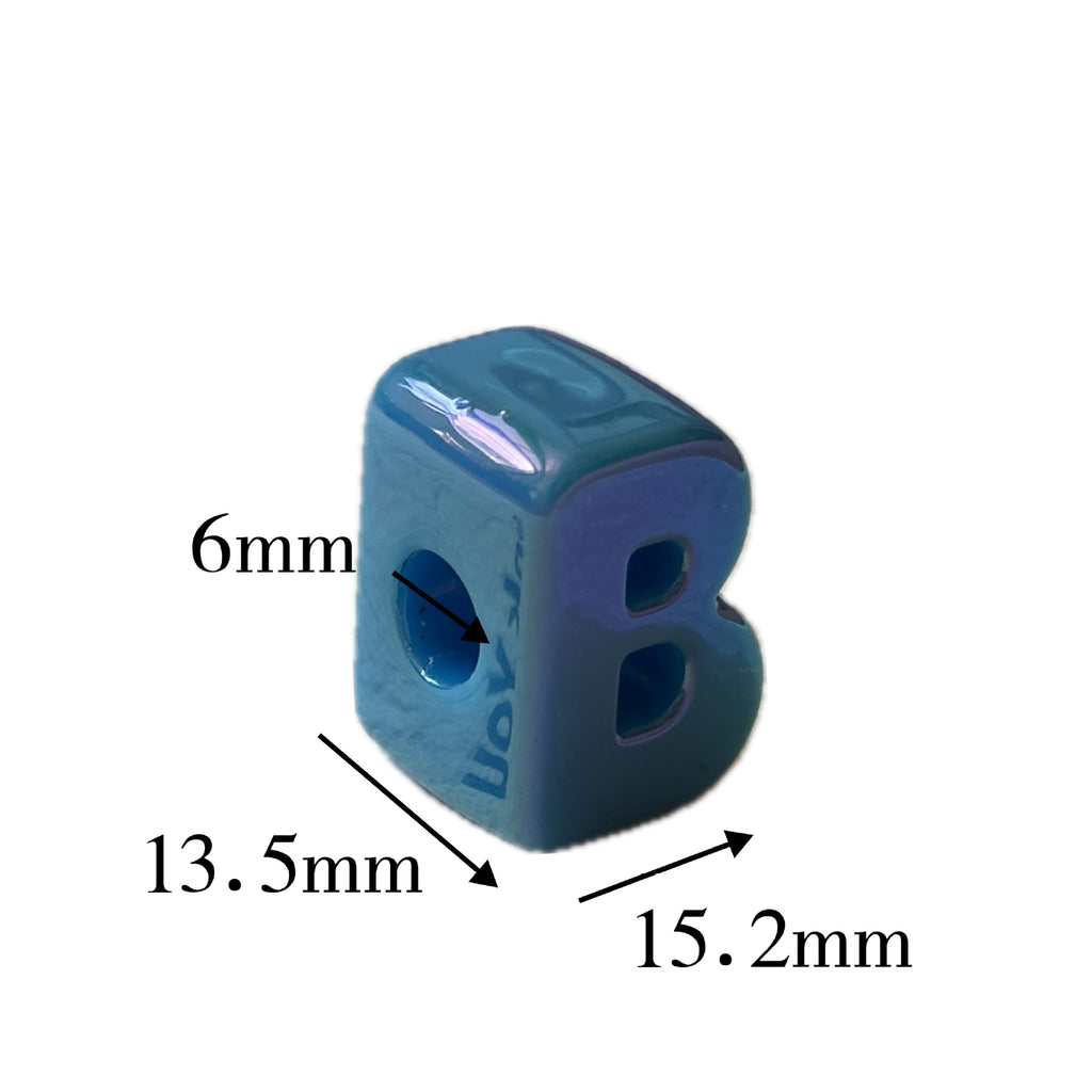 UV Acrylic Letter Beads(5pc)