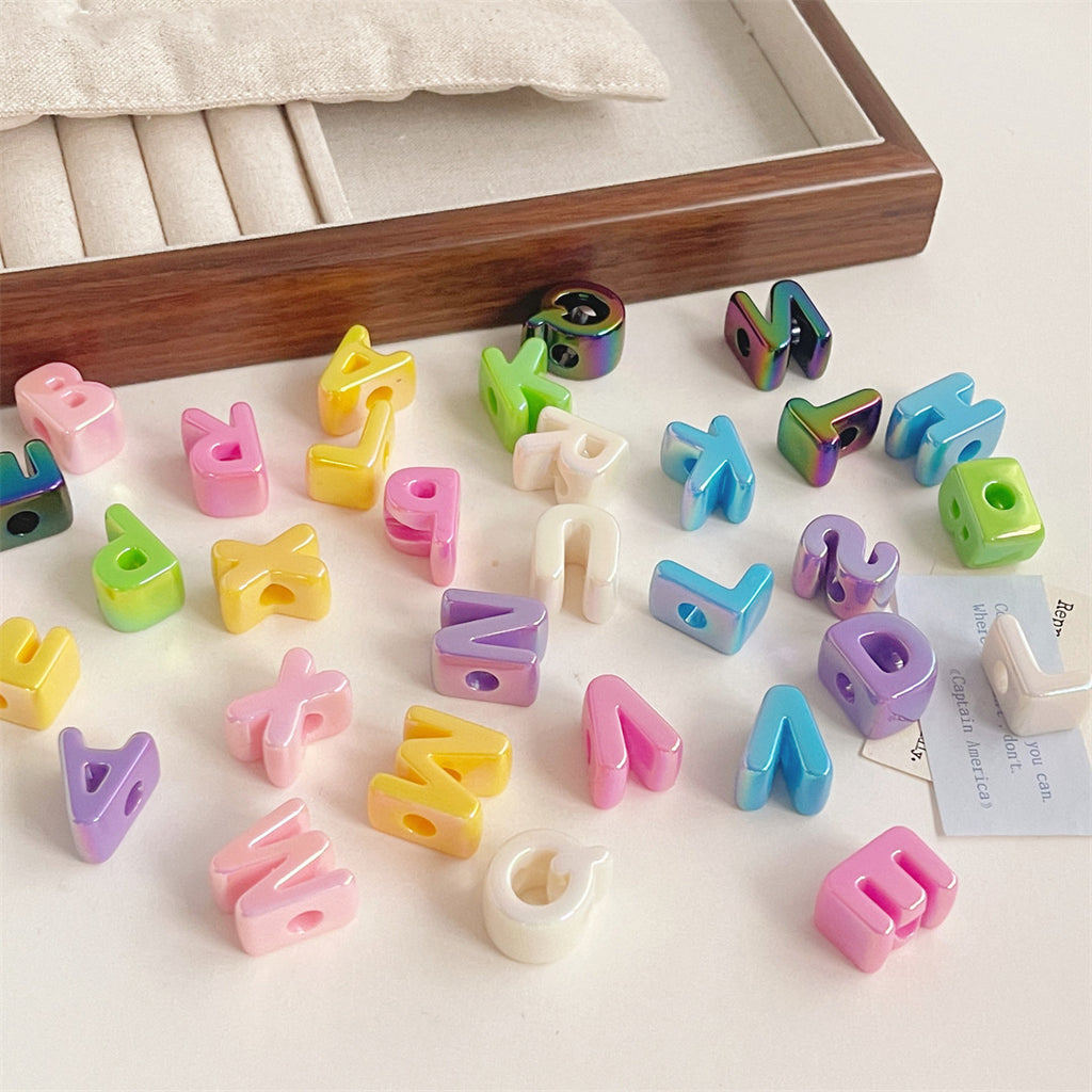 UV Acrylic Letter Beads(5pc)