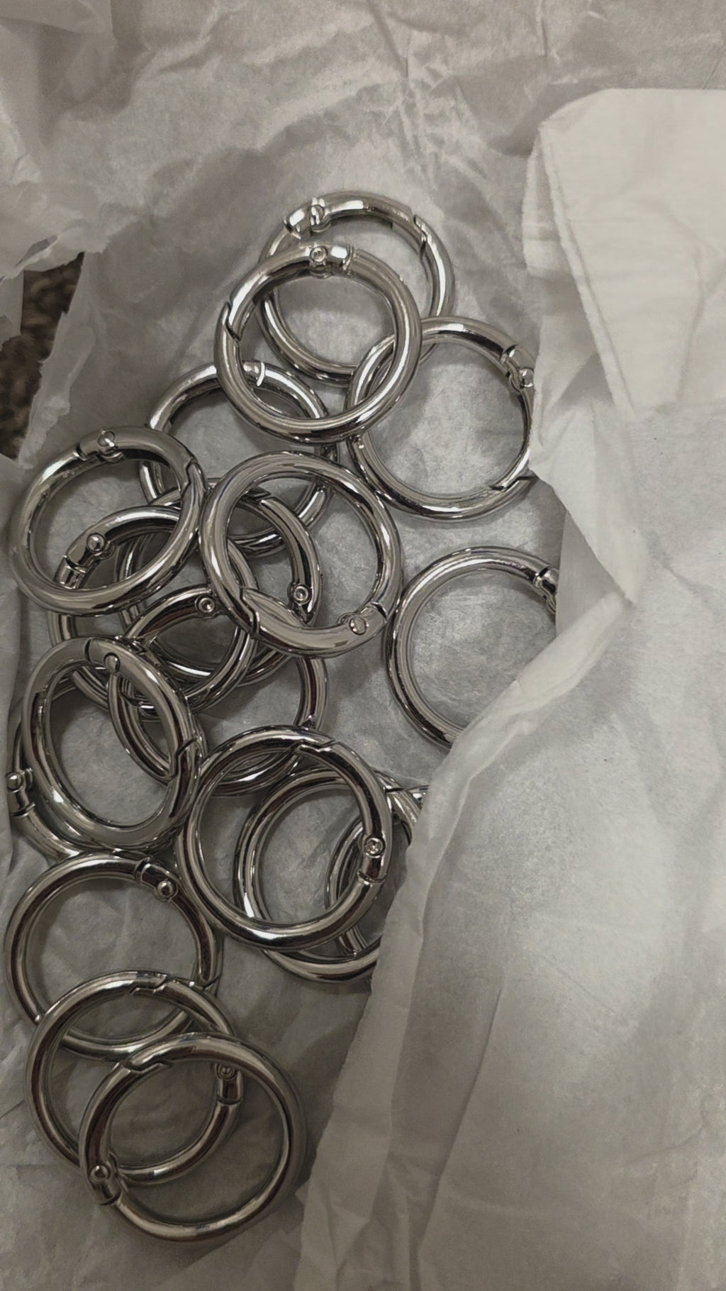 33mm Silver O-Ring/ Gold D-Ring(10pc)