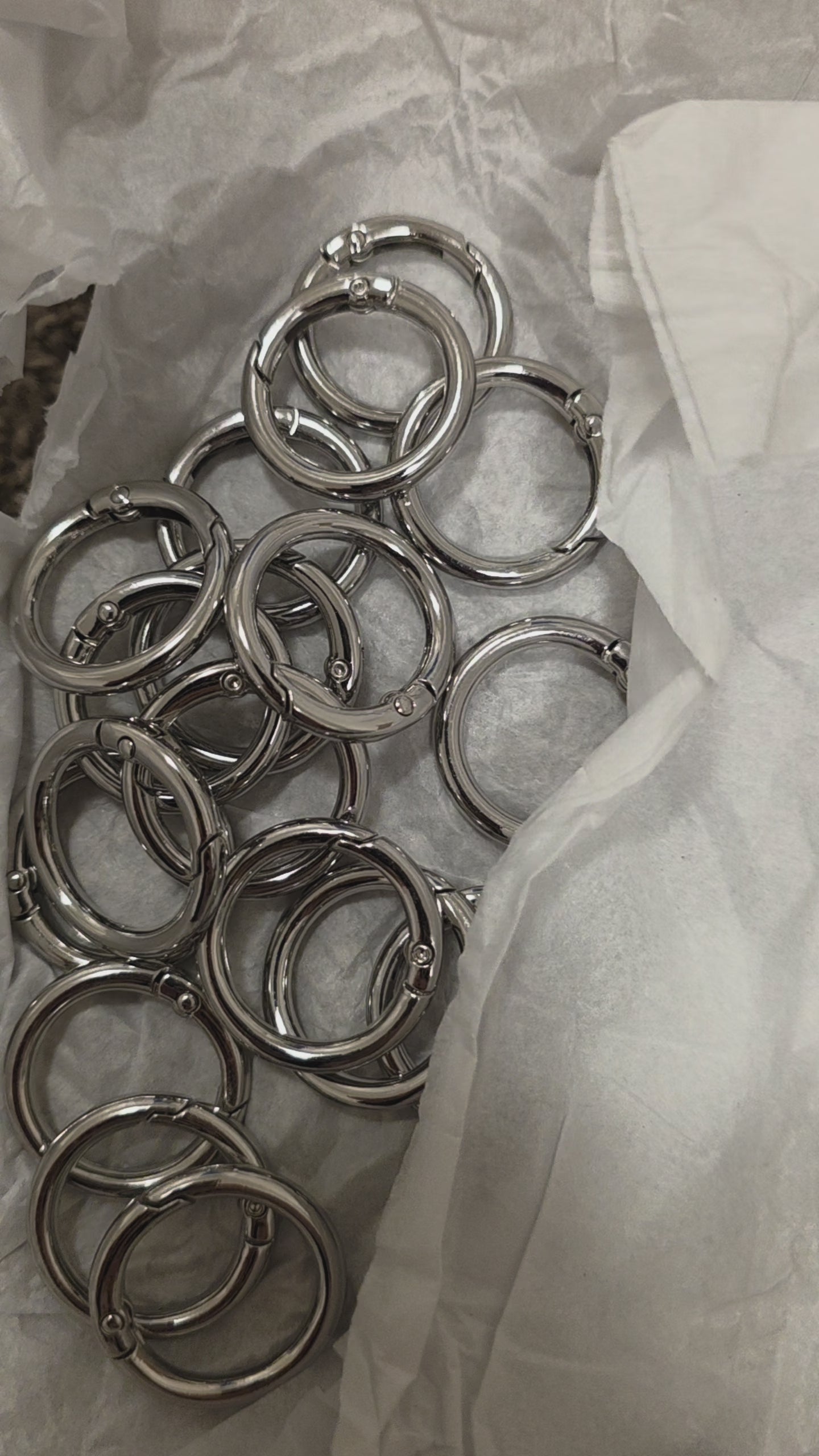 33mm Silver O-Ring/ Gold D-Ring(10pc)