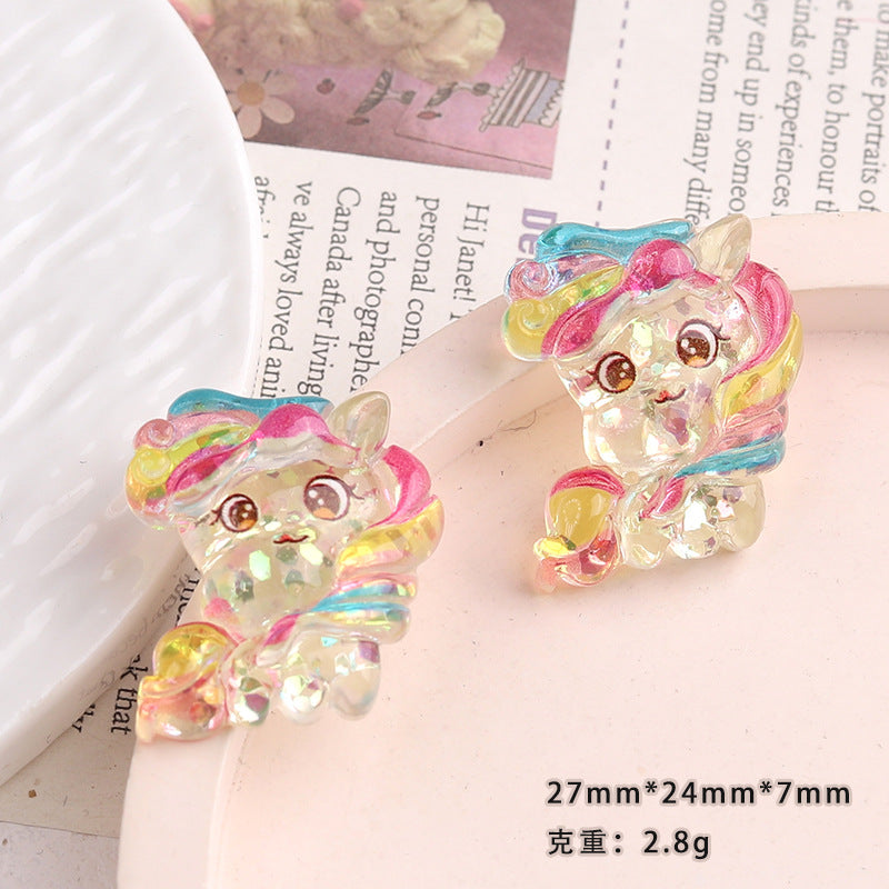 Glitter Unicorn Charms(10pc)