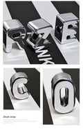 Silver Acrylic Letter Beads(5pc)