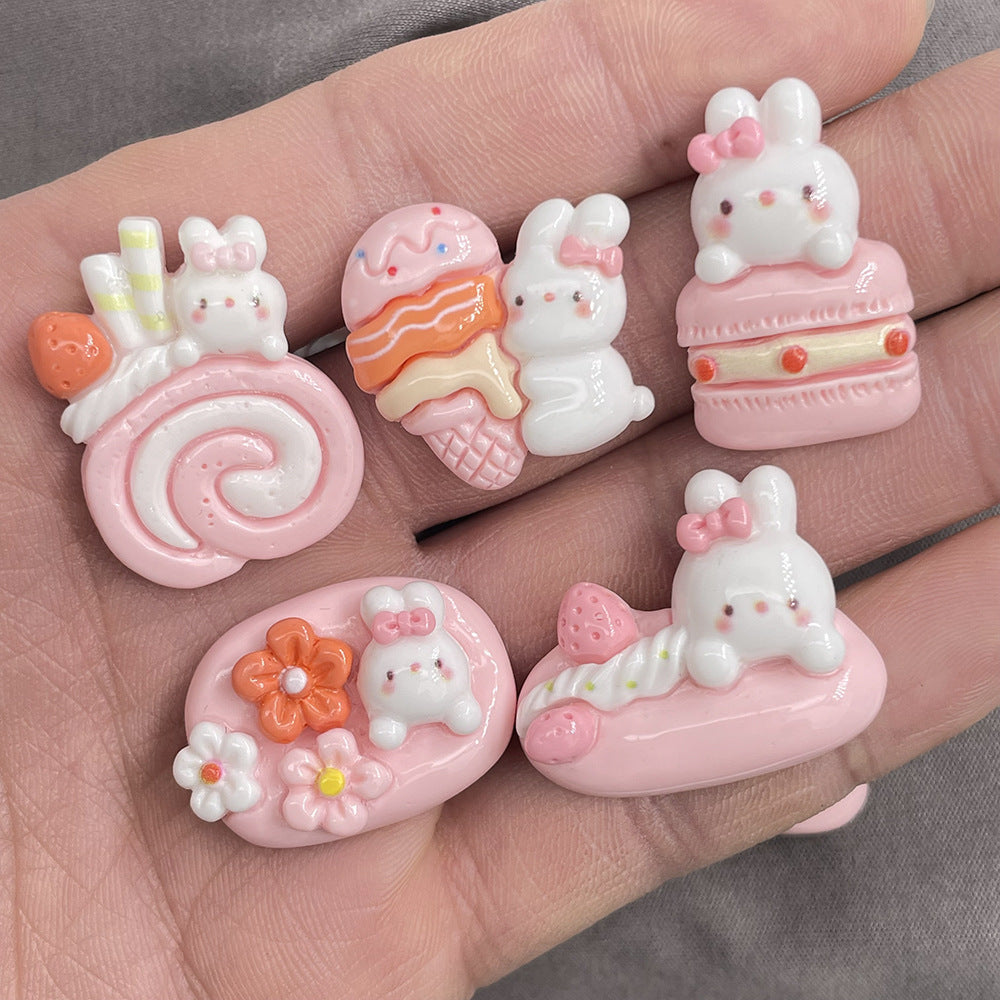Cake Bunny Charms(10pc)