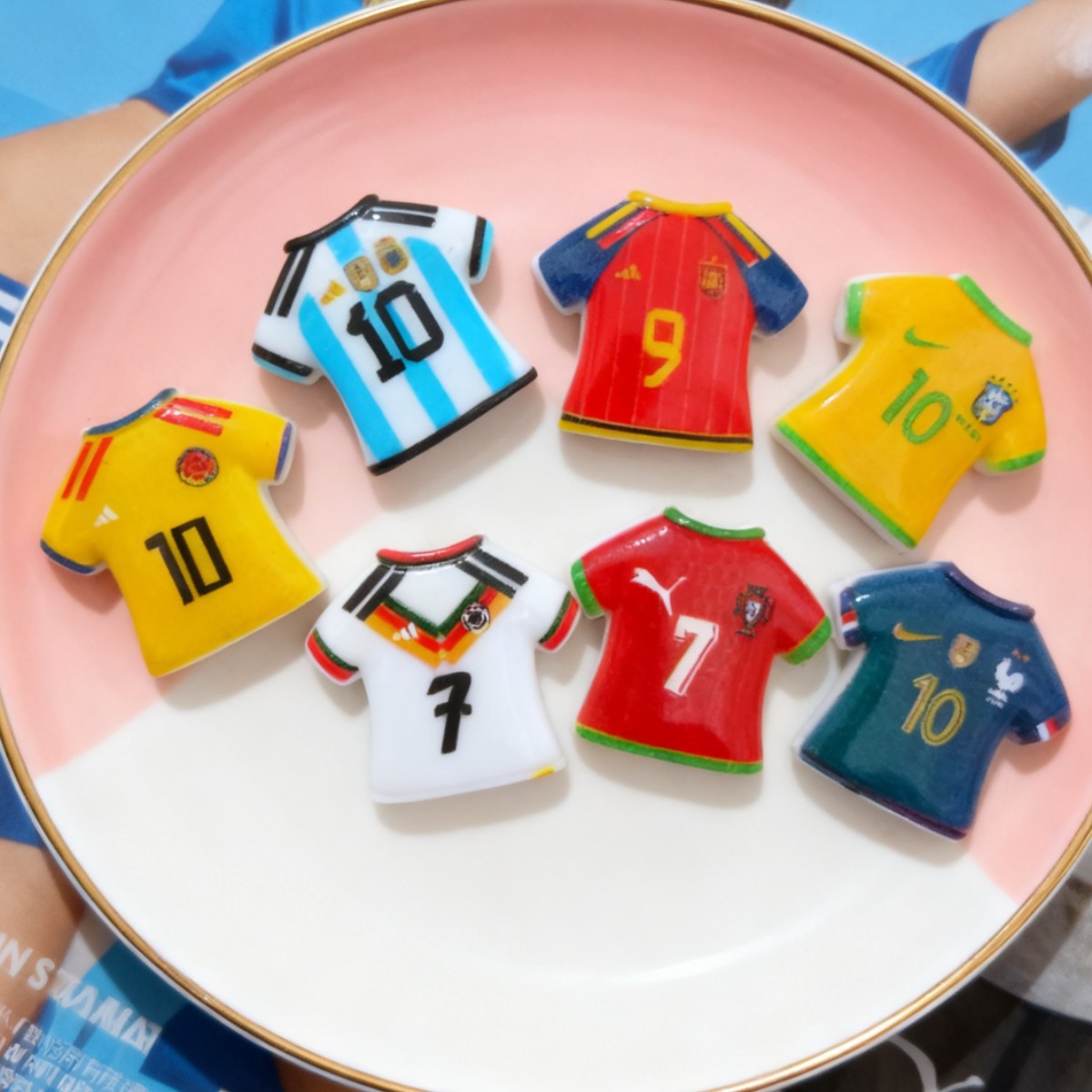 Soccer uniform Resin charms(10pc)