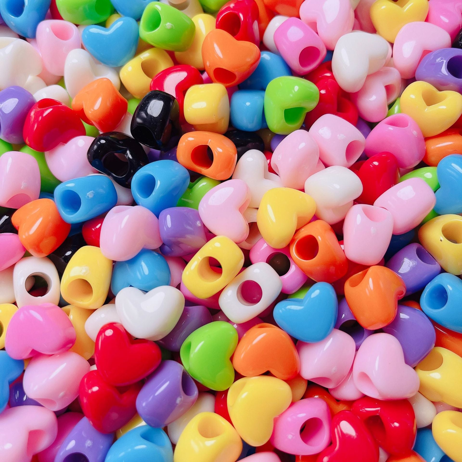 12mm Star / Heart Acrylic Beads (50pc)