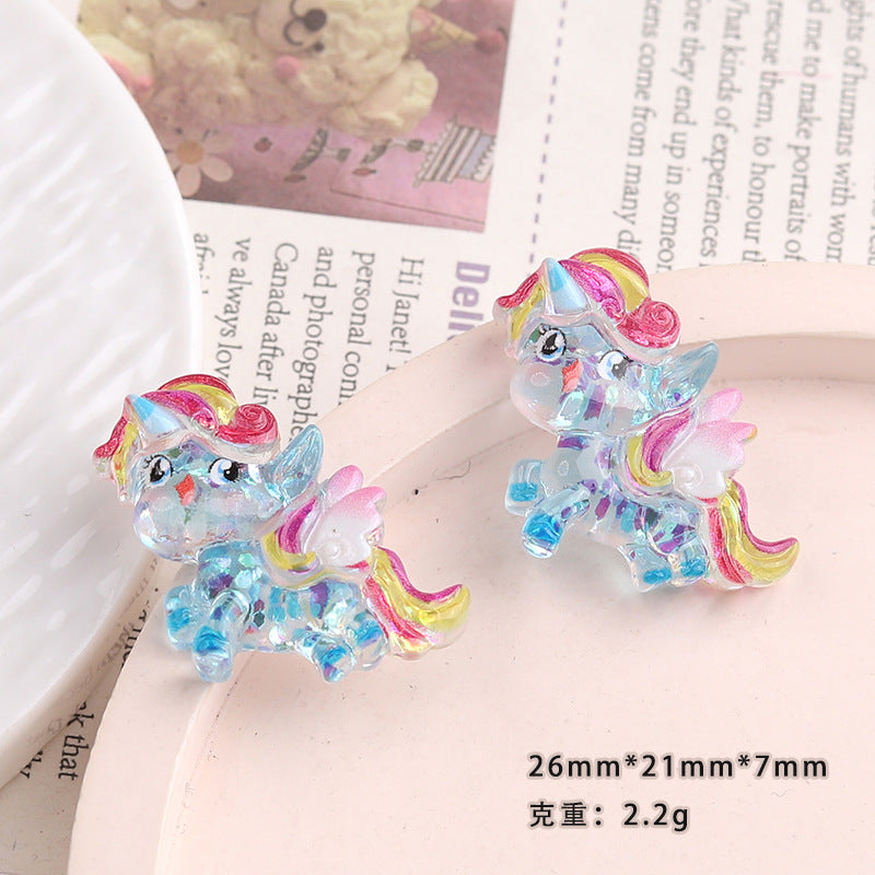 Glitter Unicorn Charms(10pc)