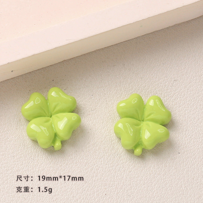 Four-leaf clover Resin charm(10pc)