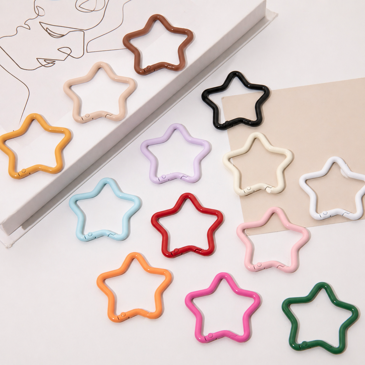 Heart / Srar Spring Clip(10pc)