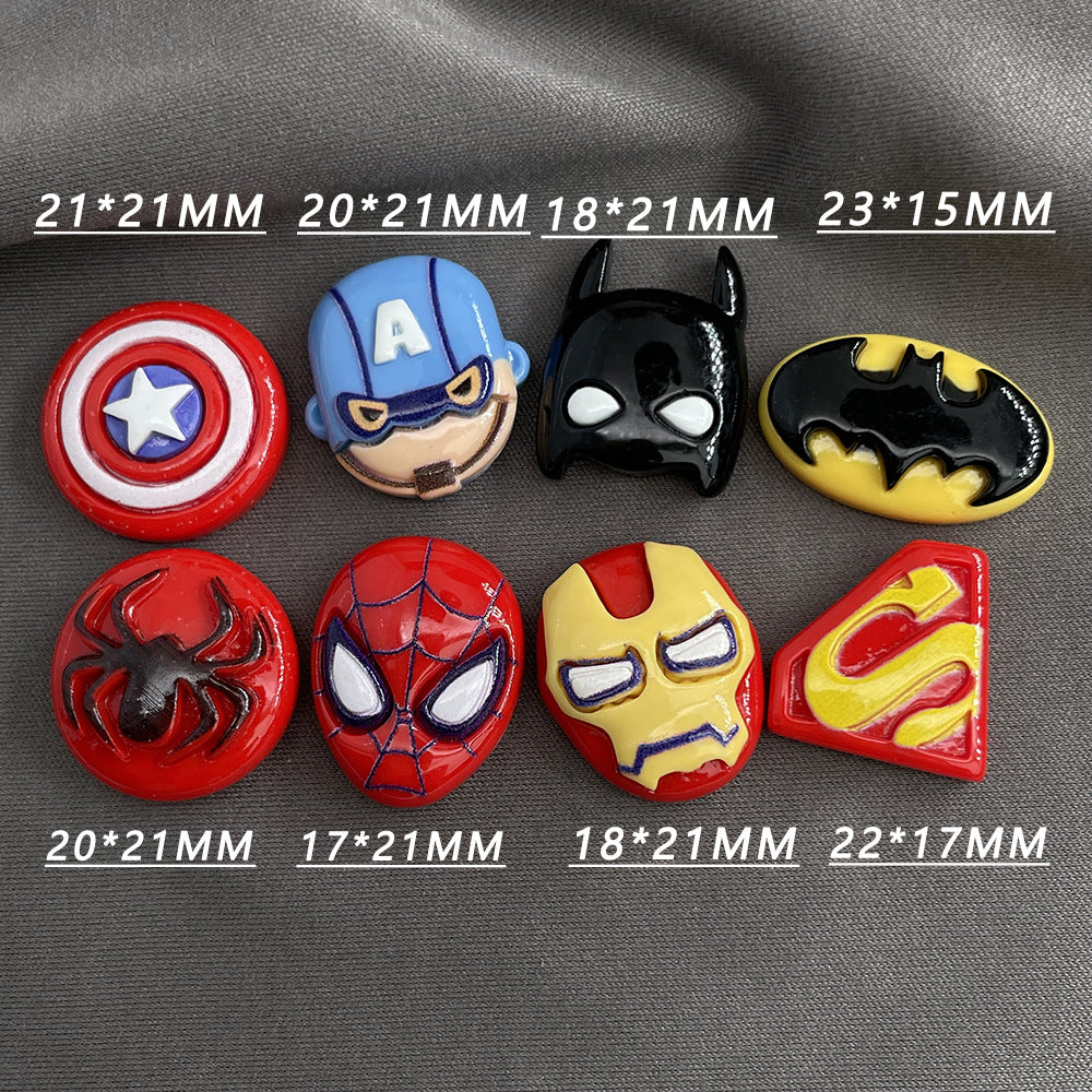 Superhero Icon Resin Charms(10pc)