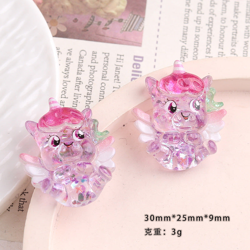 Glitter Unicorn Charms(10pc)