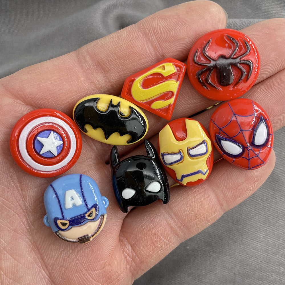 Superhero Icon Resin Charms(10pc)