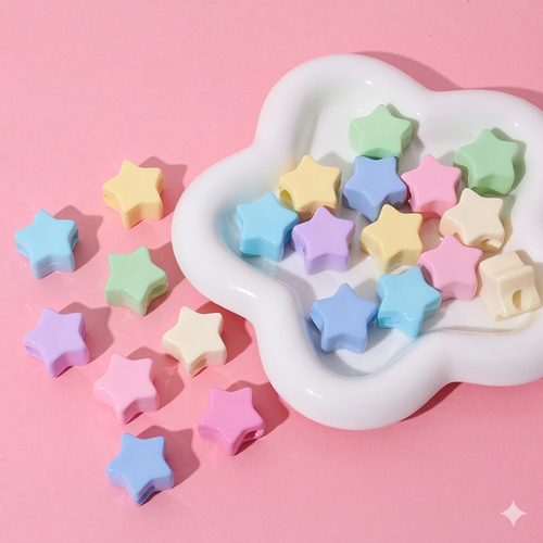 22mm Heart/Star/Flower Big Hole Beads (10pc)