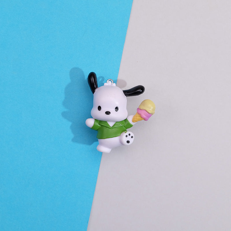 Animal Charms with pin [Bunny/Teddy/Cat/Duck/Dog/Dino](1pc)