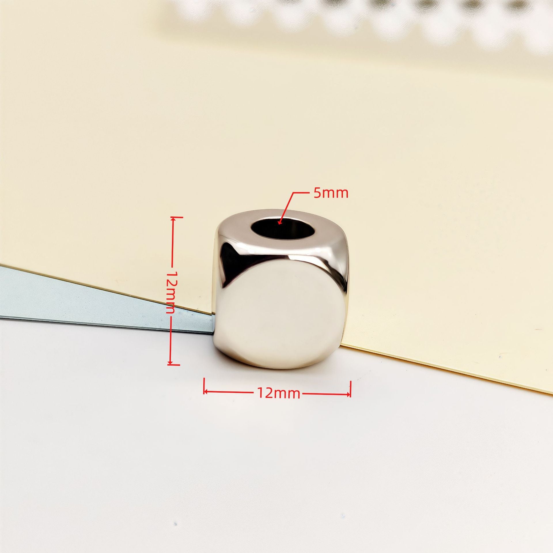 Silver/Gold Big Hole Beads (10pc)