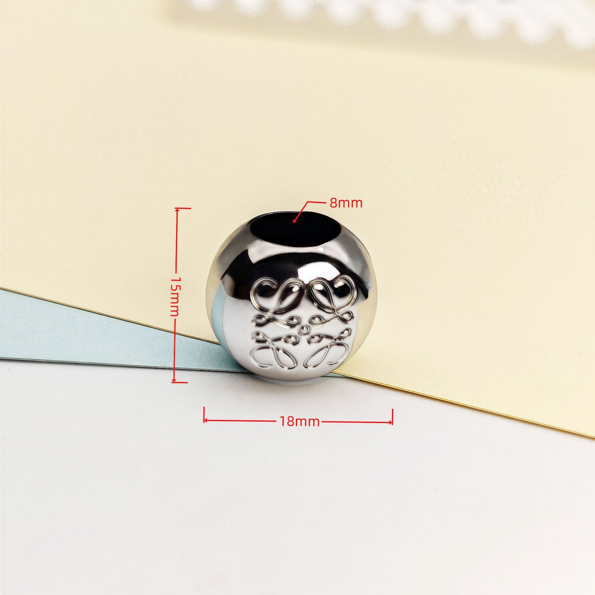 Silver/Gold Big Hole Beads (10pc)