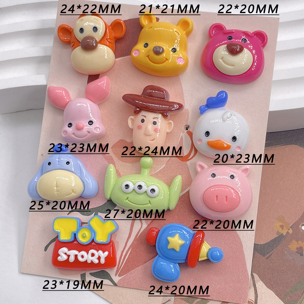 Toystory & Pooh Resin Charms(10pc)
