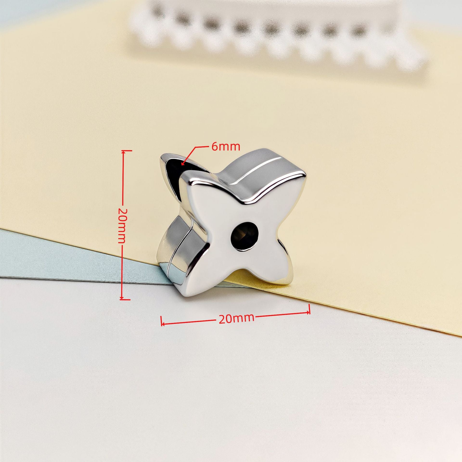 Silver/Gold Big Hole Beads (10pc)