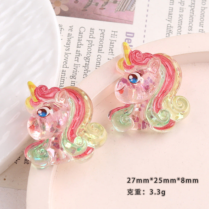 Glitter Unicorn Charms(10pc)
